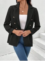 Double Breasted Flap Detail Blazer